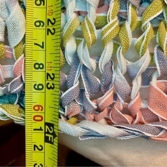 NEW Ocote Braided Top XS /S Pastel Multicolor Cotton/Poly Sleeveless Knit Design - Picture 11 of 13
